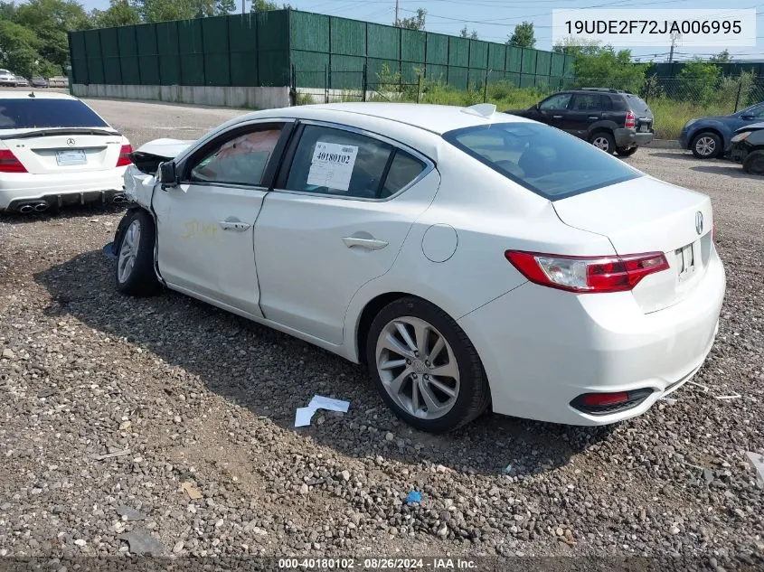 2018 Acura Ilx Premium Package/Technology Plus Package VIN: 19UDE2F72JA006995 Lot: 40180102