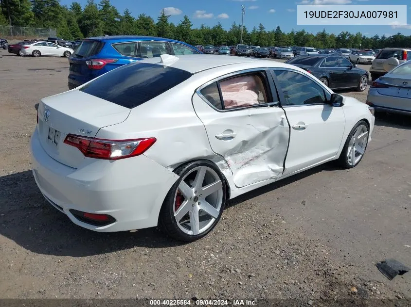 2018 Acura Ilx Acurawatch Plus Package VIN: 19UDE2F30JA007981 Lot: 40225584