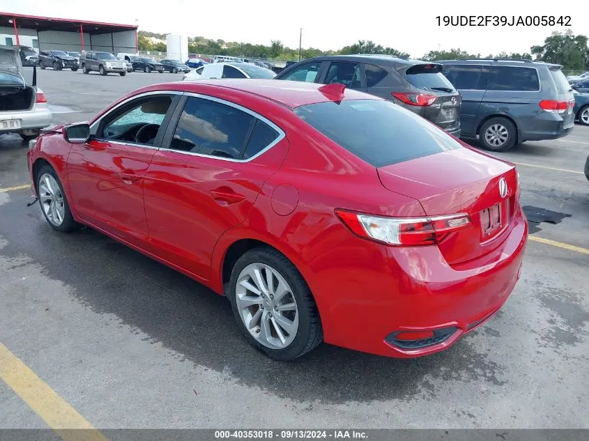 2018 Acura Ilx Acurawatch Plus Package VIN: 19UDE2F39JA005842 Lot: 40353018