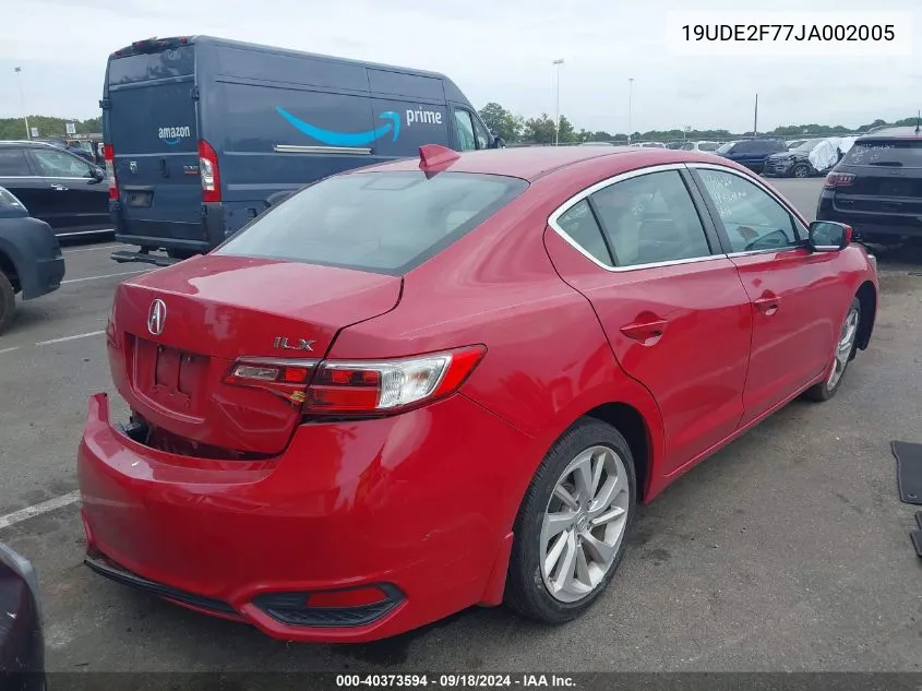 2018 Acura Ilx Premium Package/Technology Plus Package VIN: 19UDE2F77JA002005 Lot: 40373594