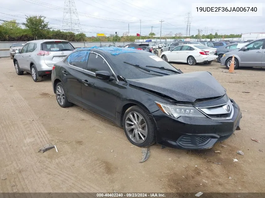 2018 Acura Ilx Base Watch Plus VIN: 19UDE2F36JA006740 Lot: 40402240