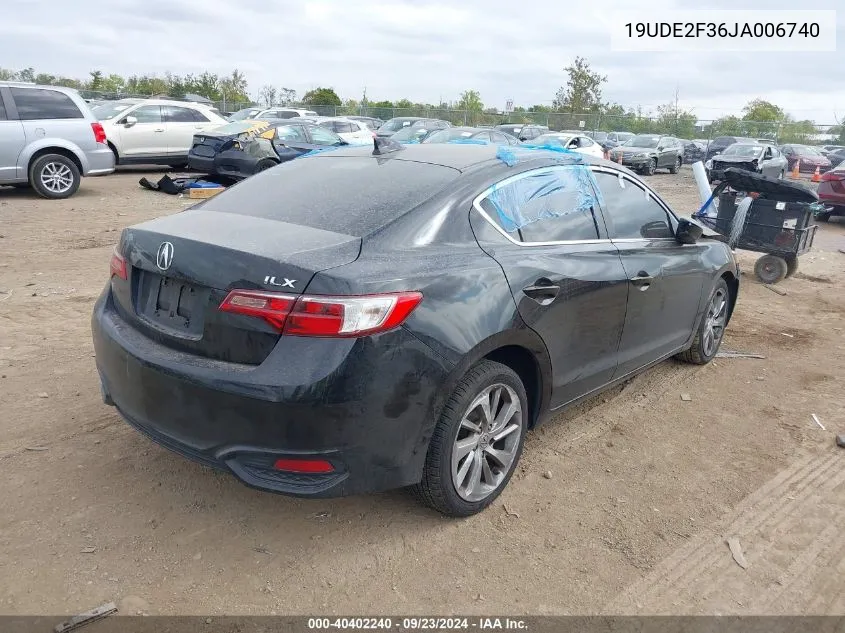 2018 Acura Ilx Base Watch Plus VIN: 19UDE2F36JA006740 Lot: 40402240