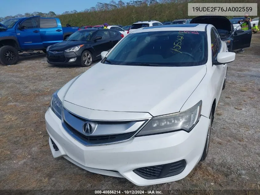 2018 Acura Ilx Premium Package/Technology Plus Package VIN: 19UDE2F76JA002559 Lot: 40556214