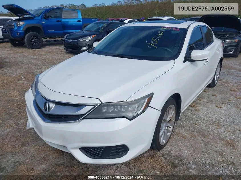 2018 Acura Ilx Premium Package/Technology Plus Package VIN: 19UDE2F76JA002559 Lot: 40556214