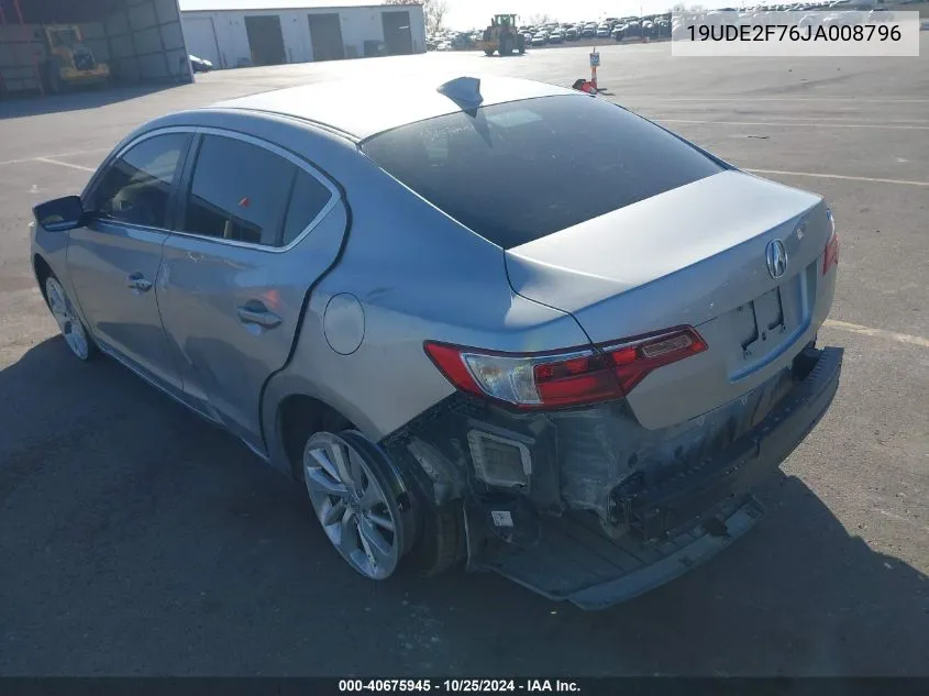 2018 Acura Ilx Premium Package/Technology Plus Package VIN: 19UDE2F76JA008796 Lot: 40675945