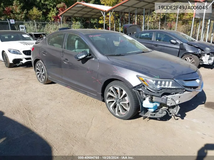 2018 Acura Ilx Special Edition VIN: 19UDE2F49JA006045 Lot: 40694765