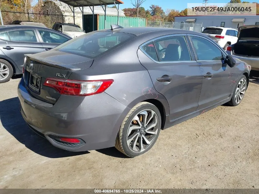 2018 Acura Ilx Special Edition VIN: 19UDE2F49JA006045 Lot: 40694765