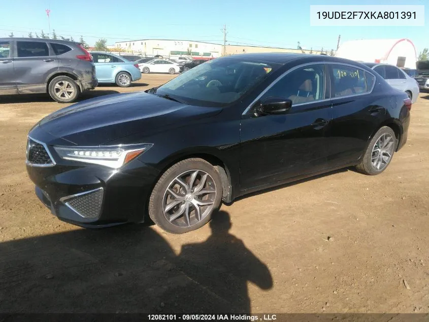 2019 Acura Ilx VIN: 19UDE2F7XKA801391 Lot: 12082101