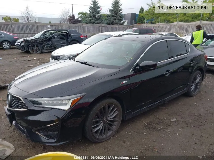 2019 Acura Ilx VIN: 19UDE2F84KA800990 Lot: 12093581