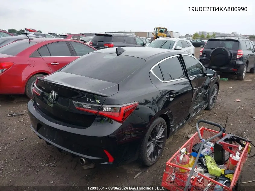 2019 Acura Ilx VIN: 19UDE2F84KA800990 Lot: 12093581