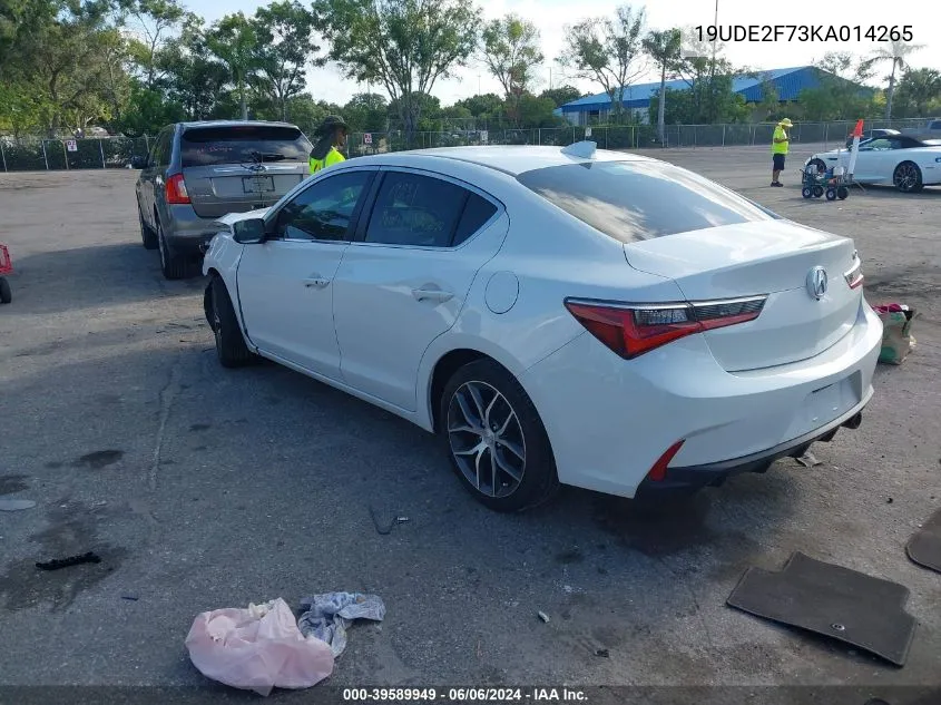 2019 Acura Ilx VIN: 19UDE2F73KA014265 Lot: 39589949