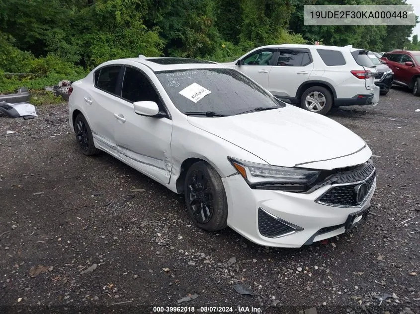 2019 Acura Ilx Standard VIN: 19UDE2F30KA000448 Lot: 39962018