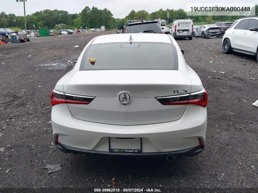 2019 Acura Ilx Standard VIN: 19UDE2F30KA000448 Lot: 39962018