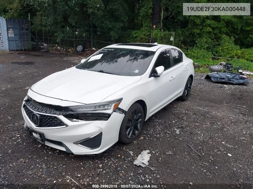 2019 Acura Ilx Standard VIN: 19UDE2F30KA000448 Lot: 39962018