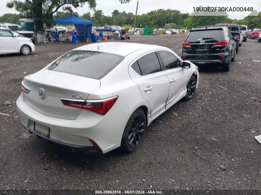 2019 Acura Ilx Standard VIN: 19UDE2F30KA000448 Lot: 39962018