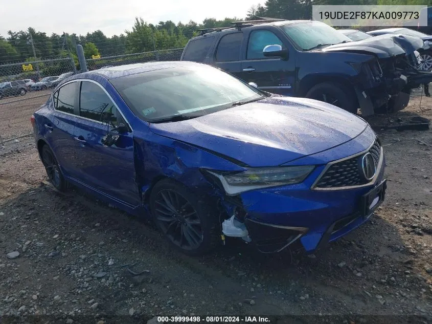 2019 Acura Ilx Premium A-Spec Packages/Technology A-Spec Packages VIN: 19UDE2F87KA009773 Lot: 39999498