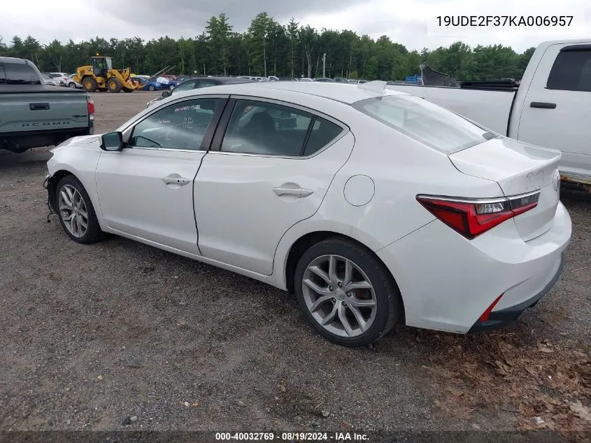 19UDE2F37KA006957 2019 Acura Ilx Standard