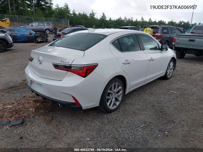 19UDE2F37KA006957 2019 Acura Ilx Standard