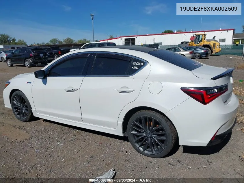 2019 Acura Ilx Premium A-Spec Packages/Technology A-Spec Packages VIN: 19UDE2F8XKA002509 Lot: 40097065