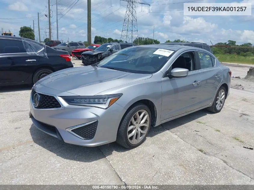 2019 Acura Ilx Standard VIN: 19UDE2F39KA001257 Lot: 40150790