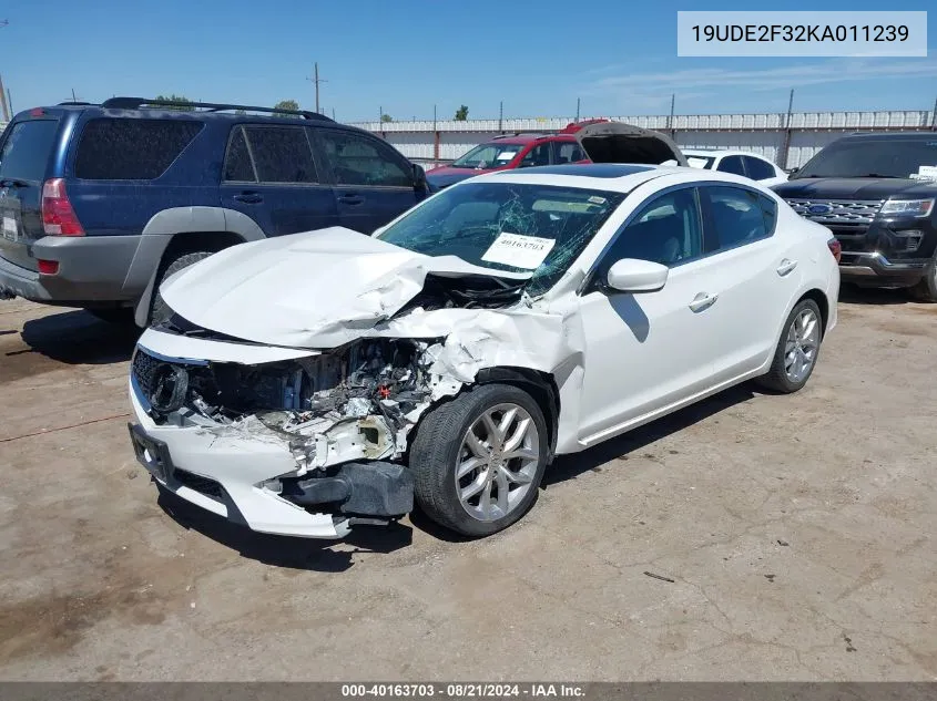 2019 Acura Ilx VIN: 19UDE2F32KA011239 Lot: 40163703