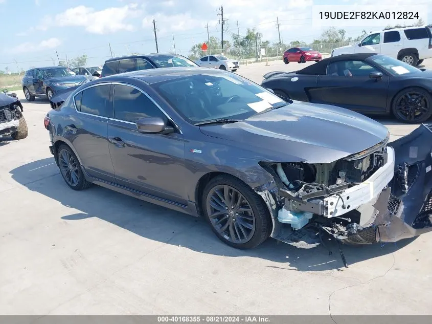 2019 Acura Ilx Premium A-Spec Packages/Technology A-Spec Packages VIN: 19UDE2F82KA012824 Lot: 40168355