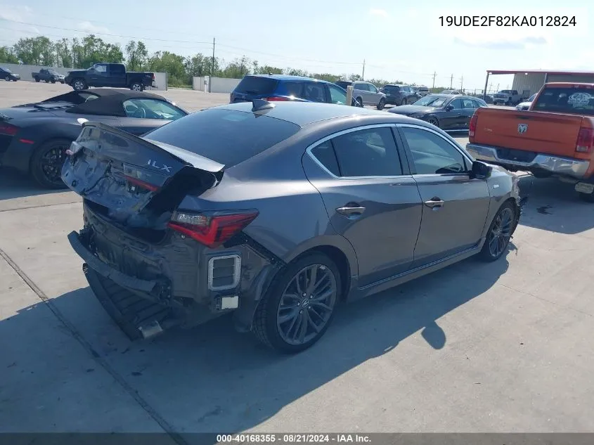 2019 Acura Ilx Premium A-Spec Packages/Technology A-Spec Packages VIN: 19UDE2F82KA012824 Lot: 40168355