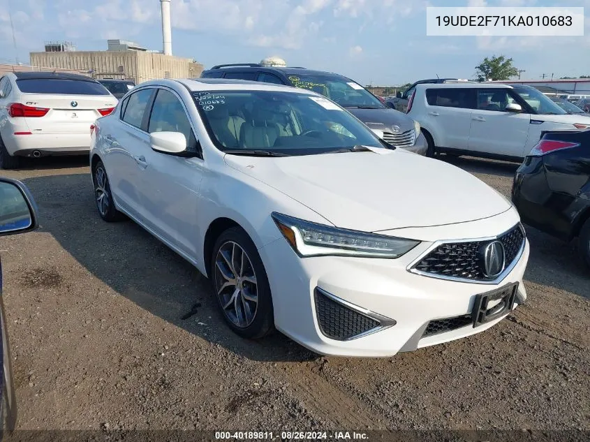 2019 Acura Ilx Premium Package/Technology Package VIN: 19UDE2F71KA010683 Lot: 40189811