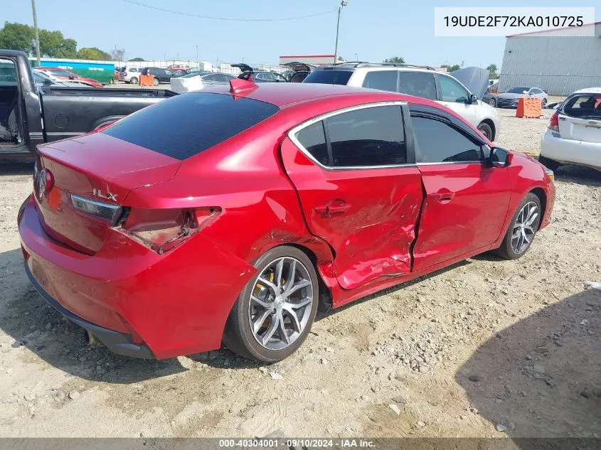 19UDE2F72KA010725 2019 Acura Ilx Premium/Technology