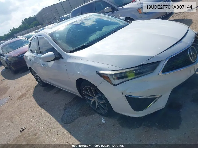 2019 Acura Ilx Premium Package/Technology Package VIN: 19UDE2F70KA007144 Lot: 40408271