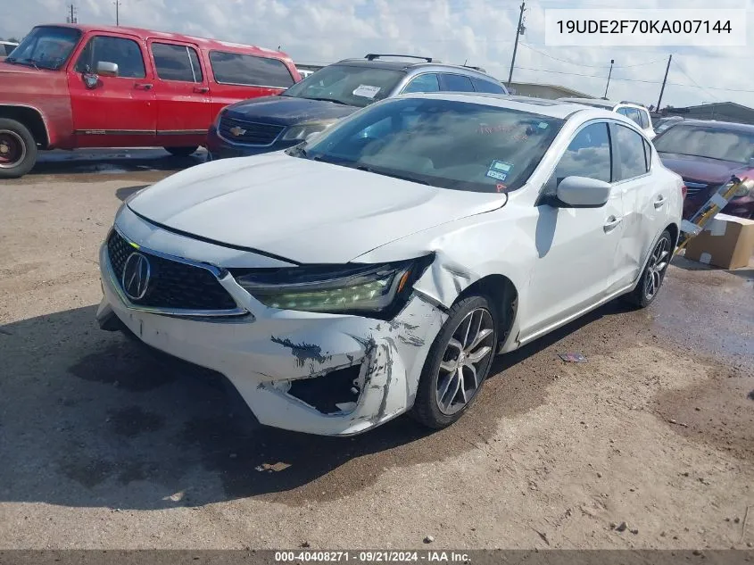 2019 Acura Ilx Premium Package/Technology Package VIN: 19UDE2F70KA007144 Lot: 40408271