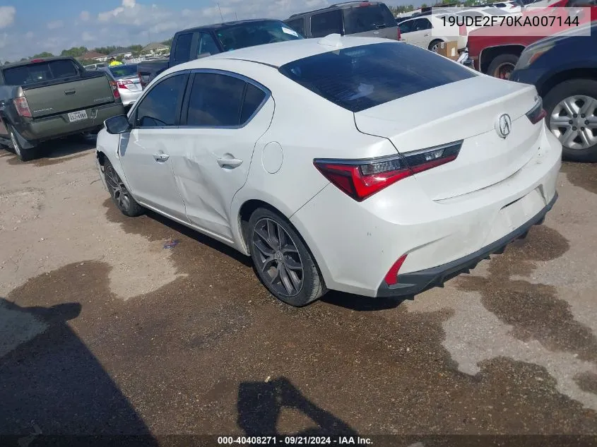 2019 Acura Ilx Premium Package/Technology Package VIN: 19UDE2F70KA007144 Lot: 40408271