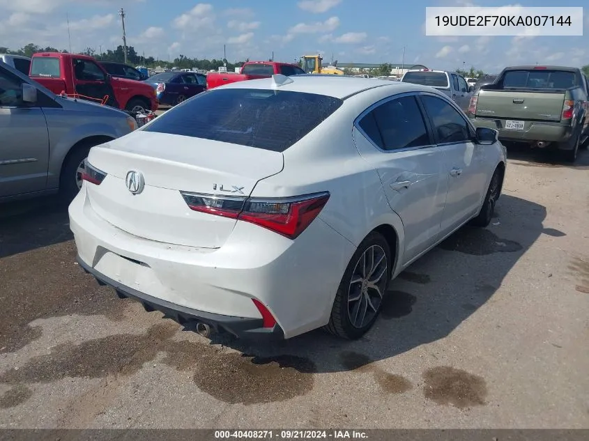 2019 Acura Ilx Premium Package/Technology Package VIN: 19UDE2F70KA007144 Lot: 40408271