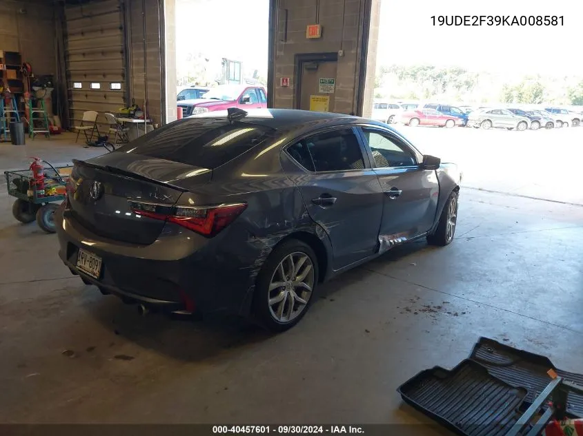 2019 Acura Ilx VIN: 19UDE2F39KA008581 Lot: 40457601