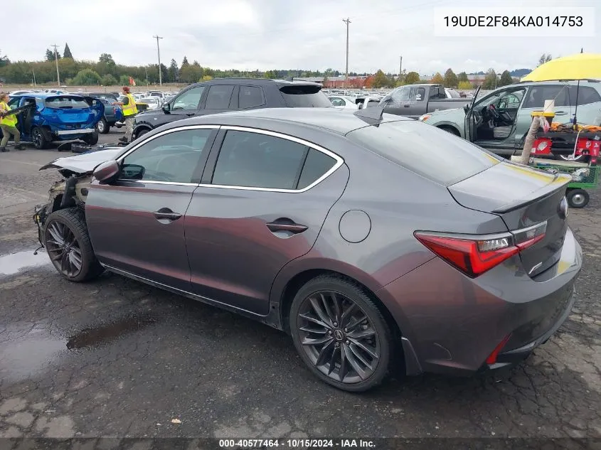 2019 Acura Ilx Premium A-Spec Packages/Technology A-Spec Packages VIN: 19UDE2F84KA014753 Lot: 40577464