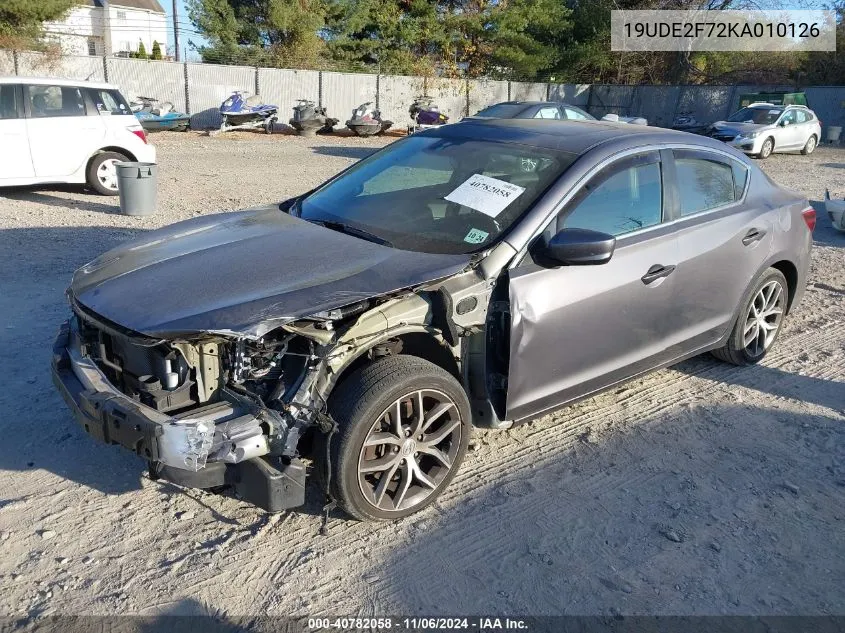 2019 Acura Ilx Premium Package/Technology Package VIN: 19UDE2F72KA010126 Lot: 40782058