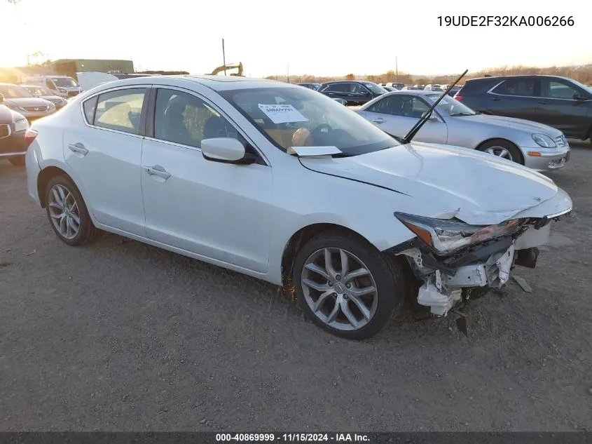 2019 Acura Ilx Standard VIN: 19UDE2F32KA006266 Lot: 40869999