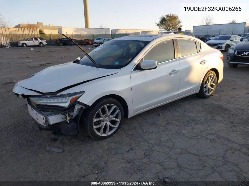 2019 Acura Ilx Standard VIN: 19UDE2F32KA006266 Lot: 40869999