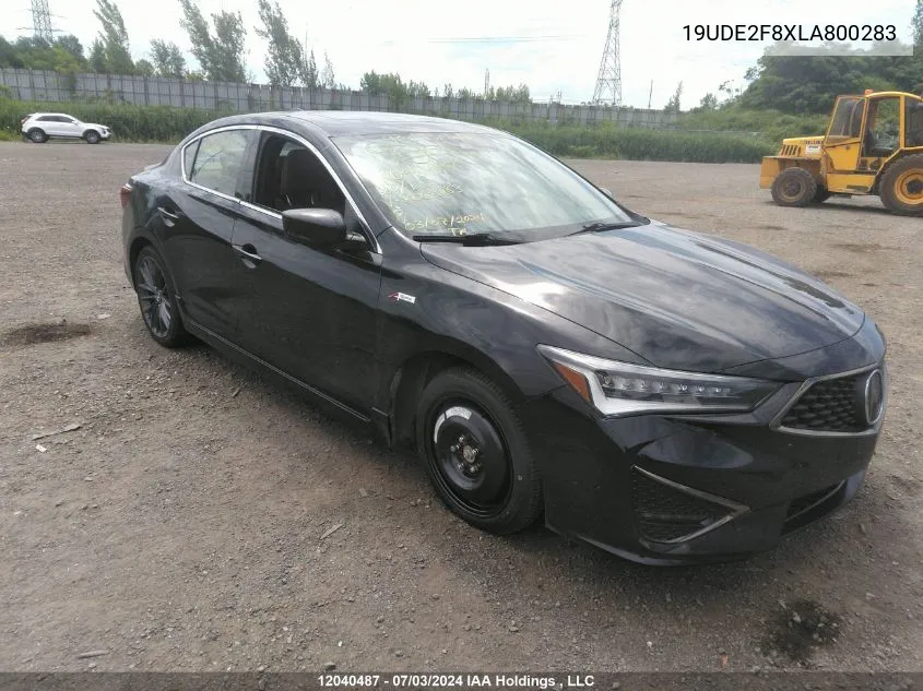 2020 Acura Ilx VIN: 19UDE2F8XLA800283 Lot: 12040487