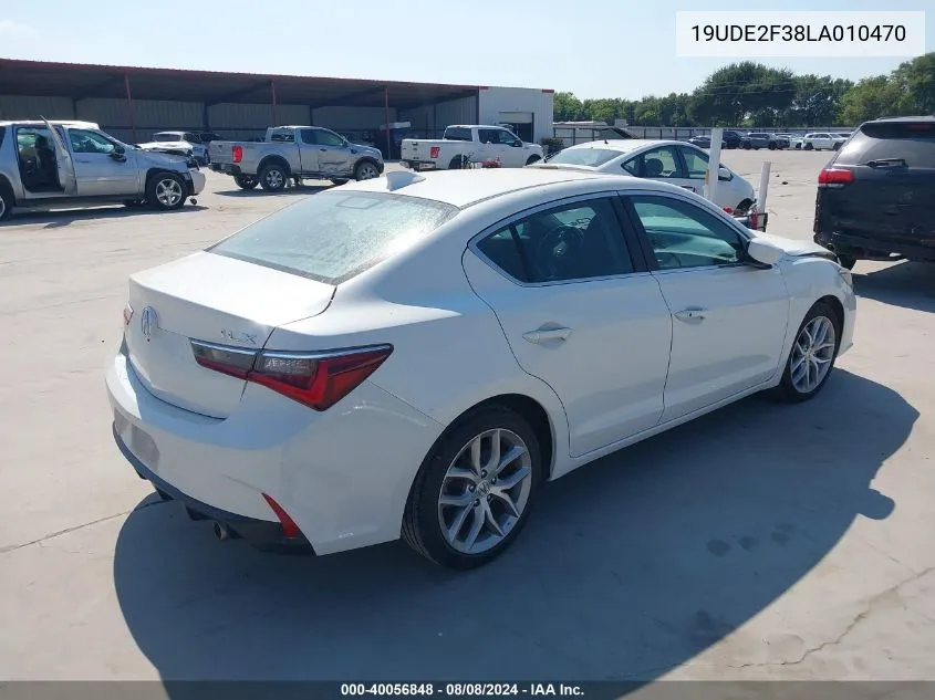 2020 Acura Ilx Standard VIN: 19UDE2F38LA010470 Lot: 40056848