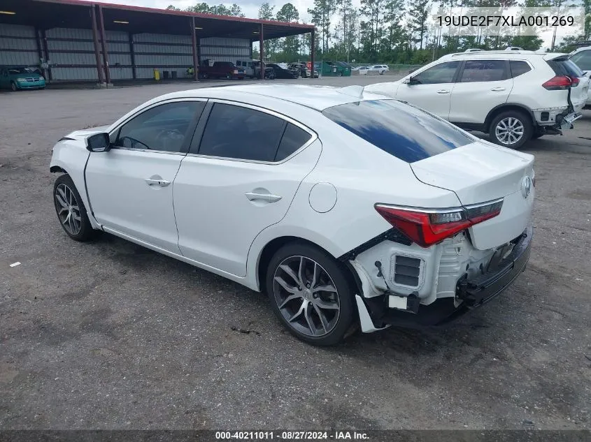 2020 Acura Ilx Premium Package/Technology Package VIN: 19UDE2F7XLA001269 Lot: 40211011