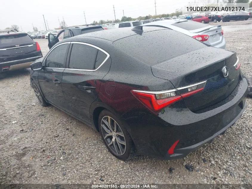 2020 Acura Ilx Premium/Technology VIN: 19UDE2F7XLA012174 Lot: 40281553