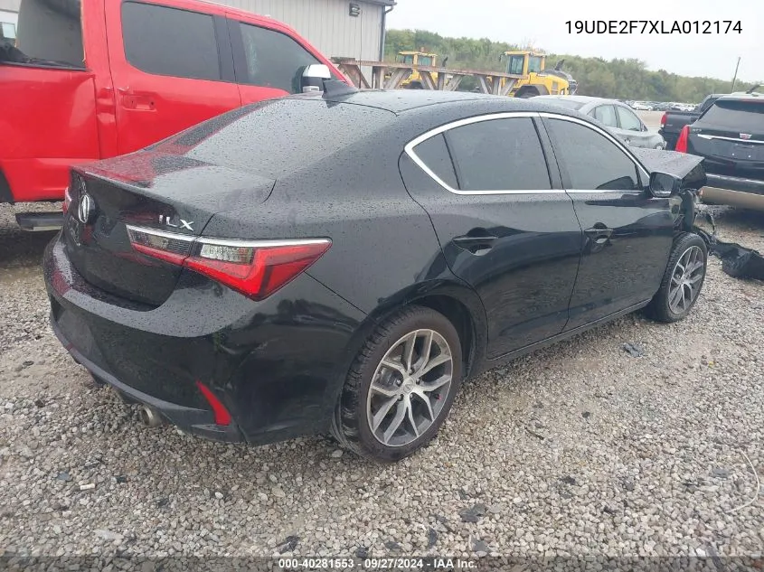 2020 Acura Ilx Premium/Technology VIN: 19UDE2F7XLA012174 Lot: 40281553