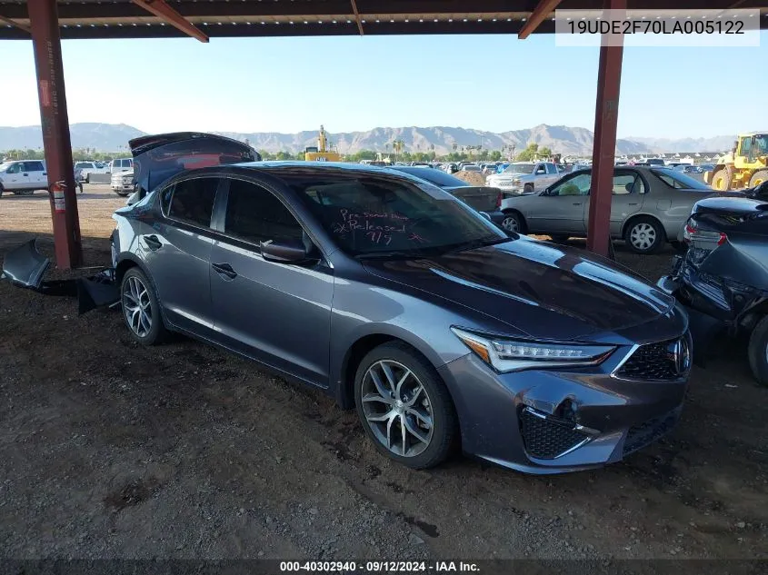 19UDE2F70LA005122 2020 Acura Ilx Premium/Technology