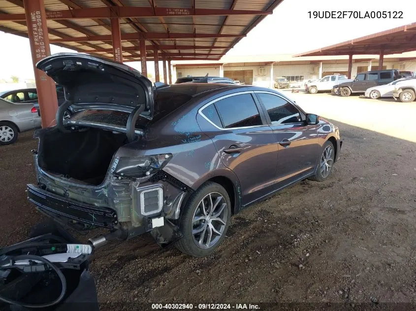 19UDE2F70LA005122 2020 Acura Ilx Premium/Technology