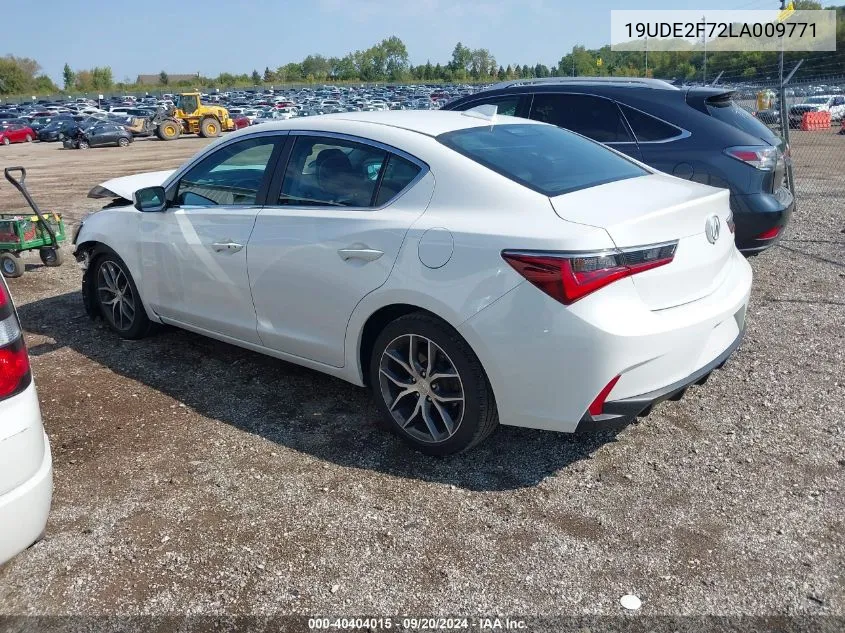 2020 Acura Ilx Premium Package/Technology Package VIN: 19UDE2F72LA009771 Lot: 40404015