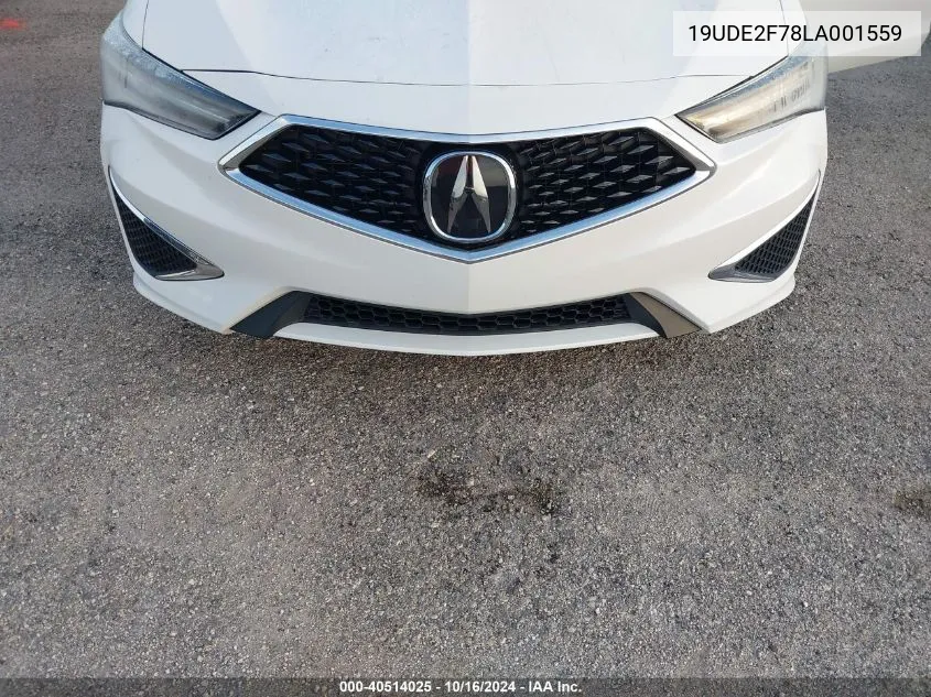 2020 Acura Ilx Premium Package/Technology Package VIN: 19UDE2F78LA001559 Lot: 40514025