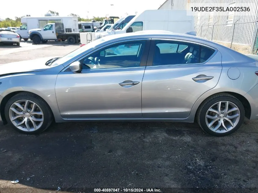 2020 Acura Ilx Standard VIN: 19UDE2F35LA002536 Lot: 40597047