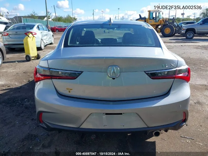 2020 Acura Ilx Standard VIN: 19UDE2F35LA002536 Lot: 40597047