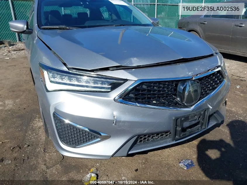 2020 Acura Ilx Standard VIN: 19UDE2F35LA002536 Lot: 40597047